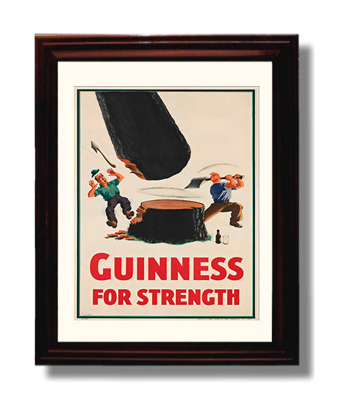 Classic Guinness Poster - Guinness for Strength - Lumberjacks
