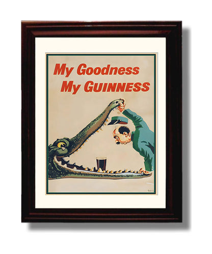 Classic Guinness Poster - My Goodness My Guinness - Crocodile