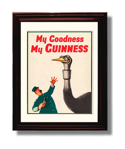 Classic Guinness Poster - My Goodness My Guinness - Ostrich