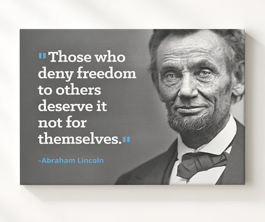 Abraham Lincoln Deny freedom lose it Quote Print 8x10 Beveled Frame quote wall art print