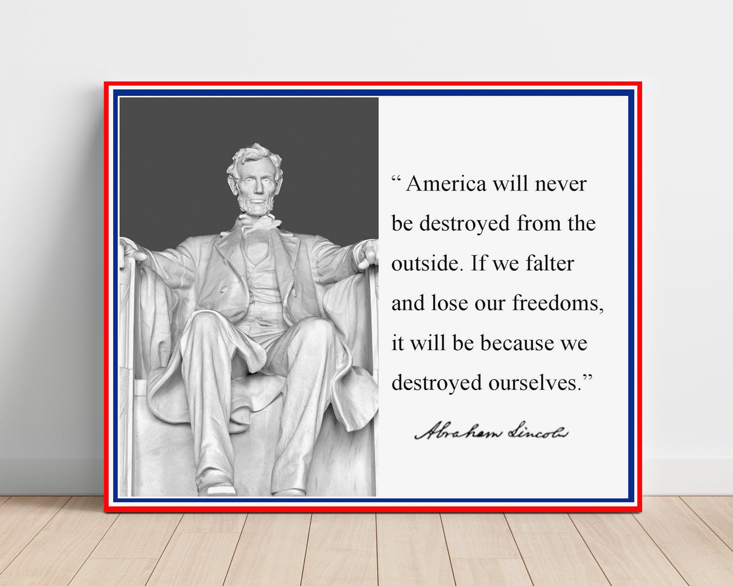 Classic Quotes Poster - Abraham Lincoln - Destroyed from within