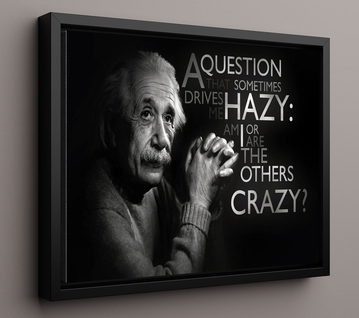 Albert Einstein Am I crazy or others Quote Print 16x20 Gallery Frame quote wall art print
