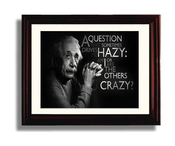 Classic Quotes - Albert Einstein - Am I crazy or others