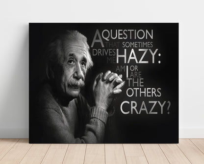 Classic Quotes Poster - Albert Einstein - Am I crazy or others