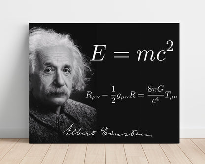 Classic Quotes Poster - Albert Einstein - Emc2 genius