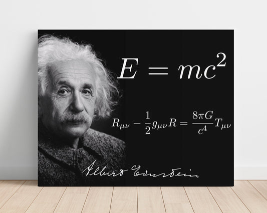 Classic Quotes Poster - Albert Einstein - Emc2 genius
