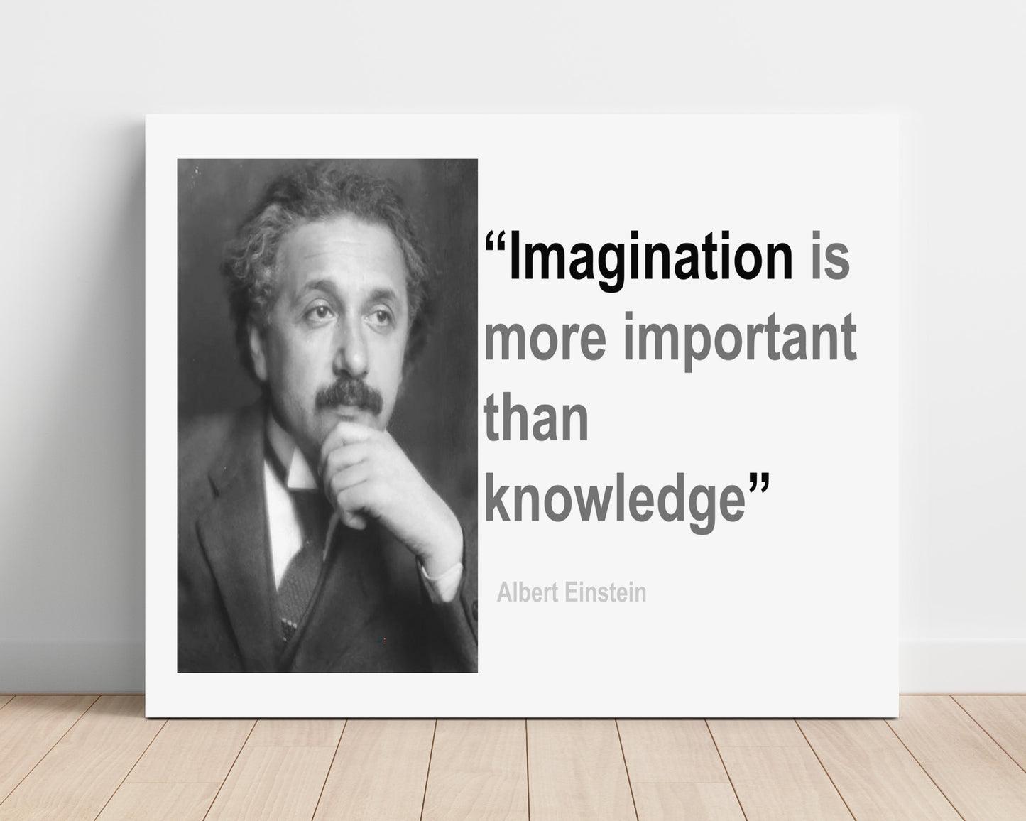 Albert Einstein Imagination over knowledge Quote Print 16x20 Unframed Print quote wall art print