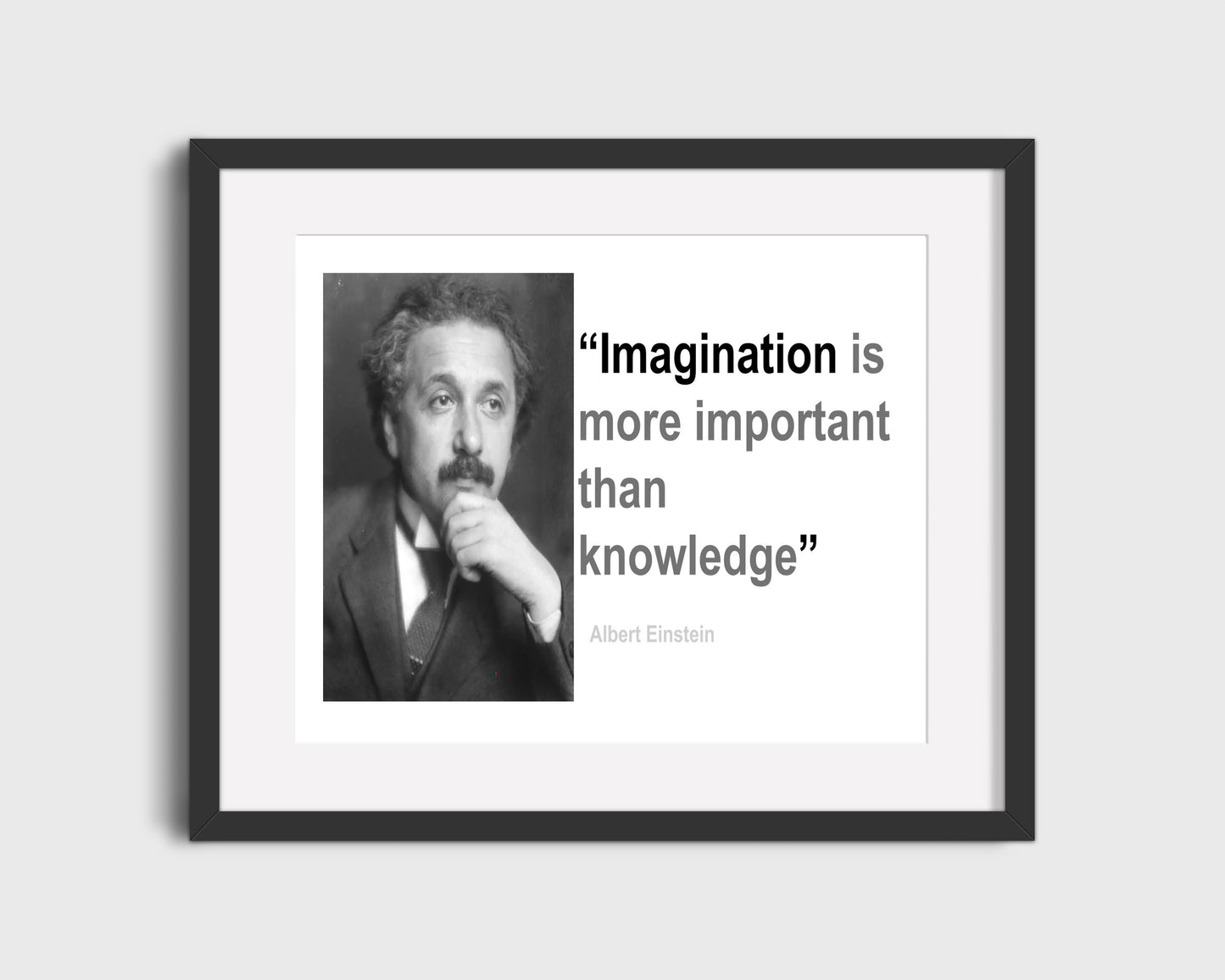 Classic Quotes - Albert Einstein - Imagination over knowledge