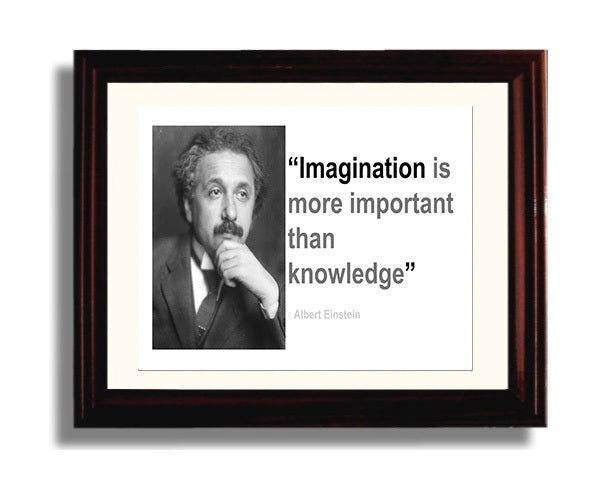 Classic Quotes - Albert Einstein - Imagination over knowledge