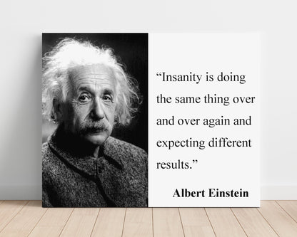 Classic Quotes Poster - Albert Einstein - Insanity definition