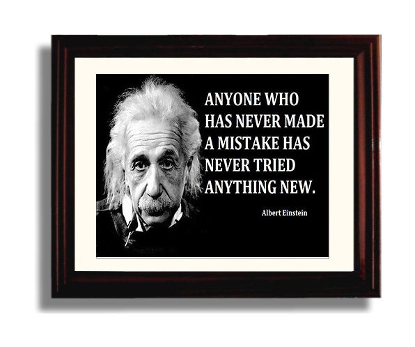 Classic Quotes - Albert Einstein - Mistakes mean learning