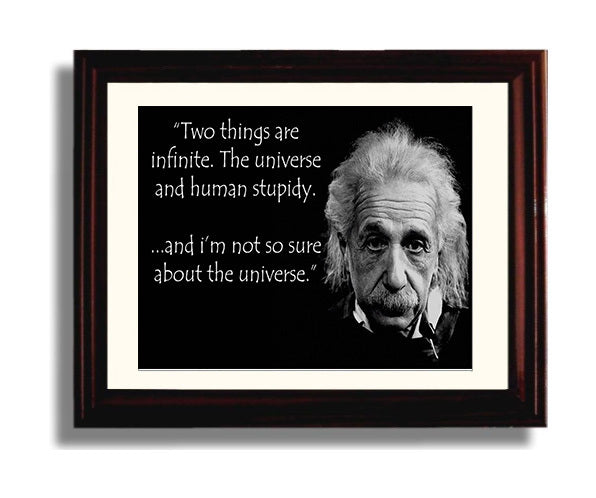 Classic Quotes - Albert Einstein - Not sure about universe