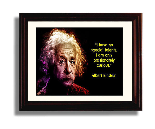 Classic Quotes - Albert Einstein - Passionately curious