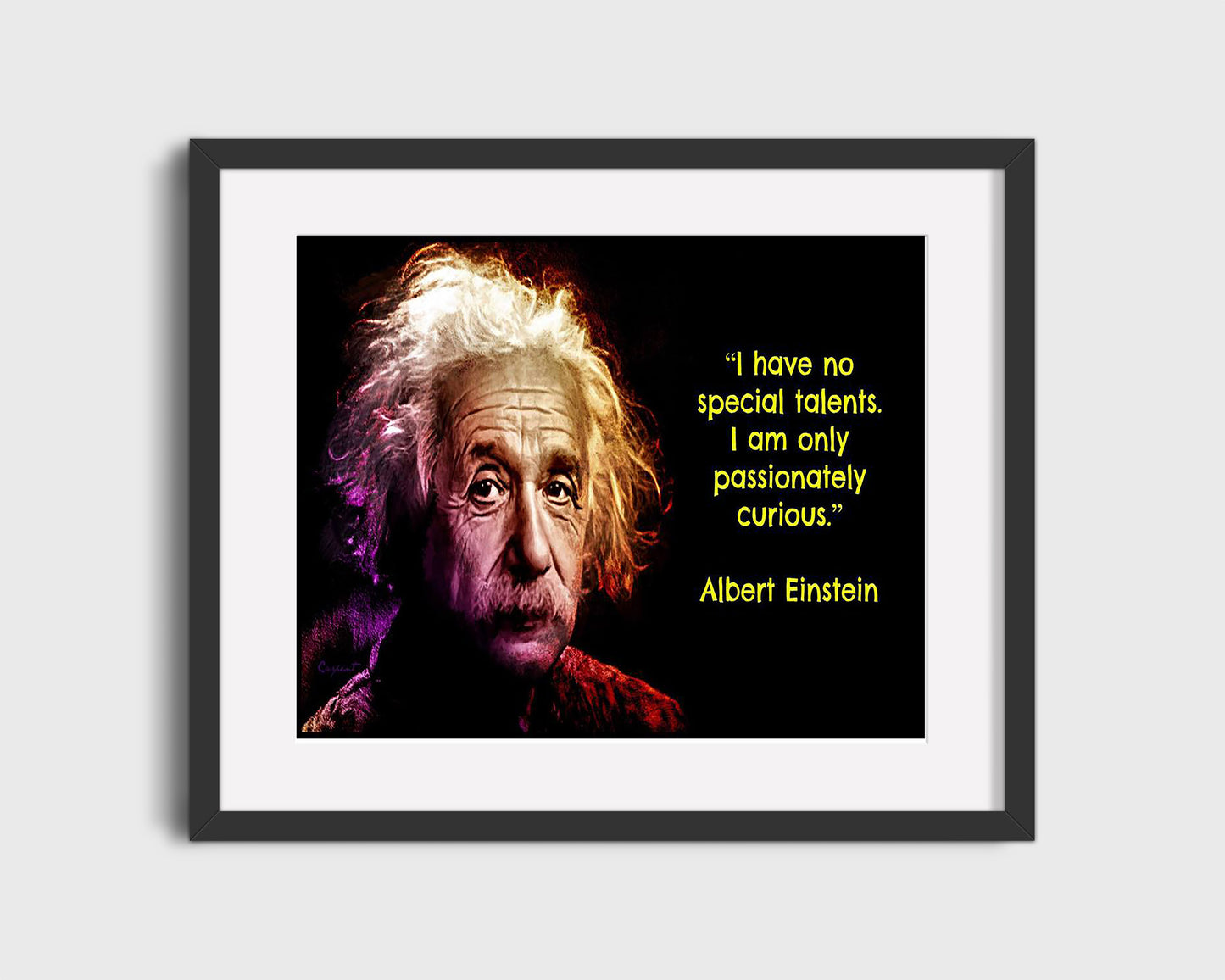 Classic Quotes - Albert Einstein - Passionately curious