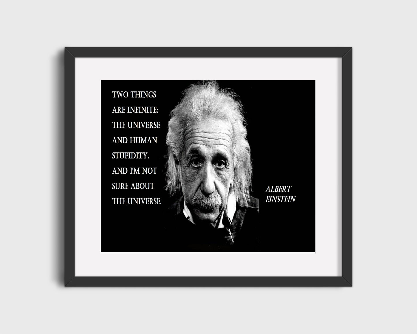 Classic Quotes - Albert Einstein - Universe and stupidity