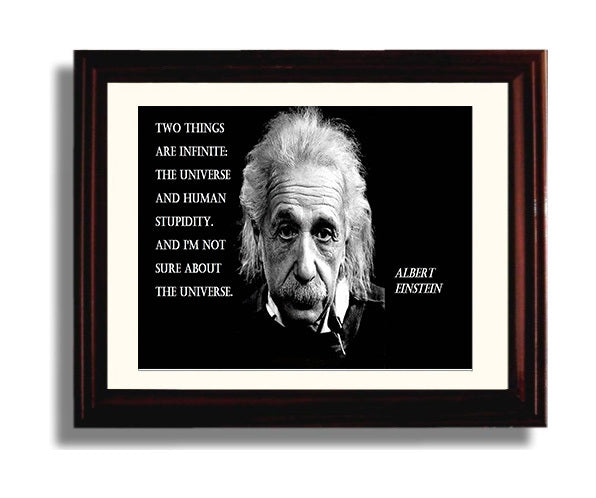Classic Quotes - Albert Einstein - Universe and stupidity