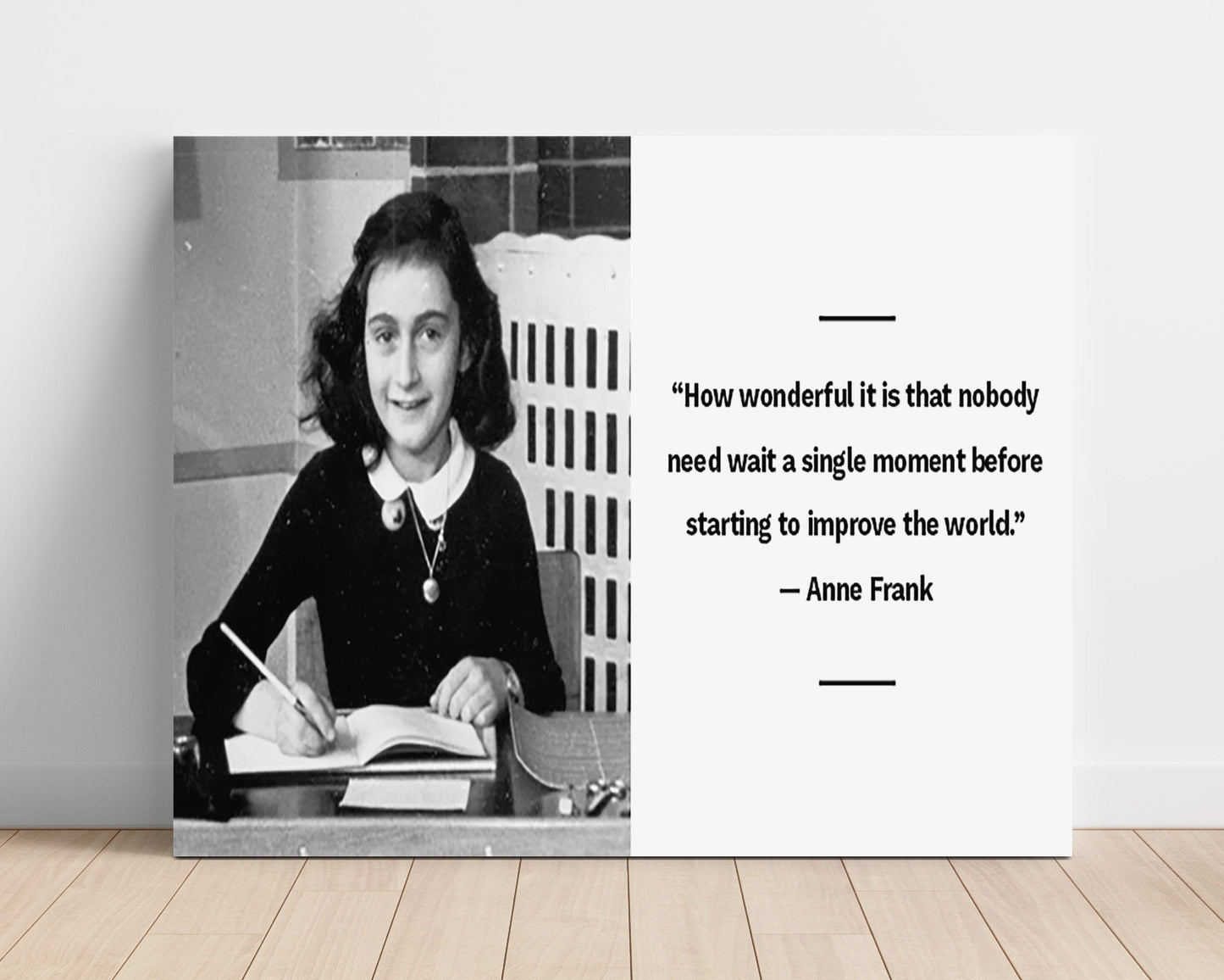 Classic Quotes Poster - Anne Frank - Improve the world now