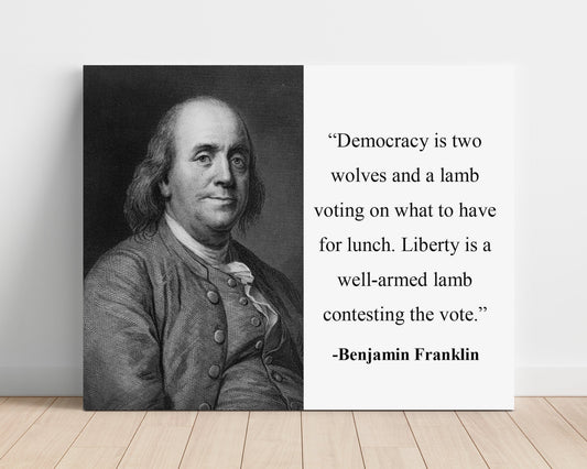 Classic Quotes Poster - Benjamin Franklin - Wolves and lambs