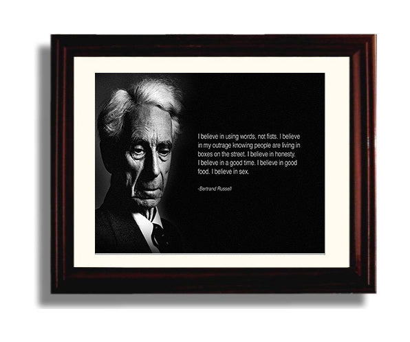 Classic Quotes - Bertrand Russell - Believe in words not fists