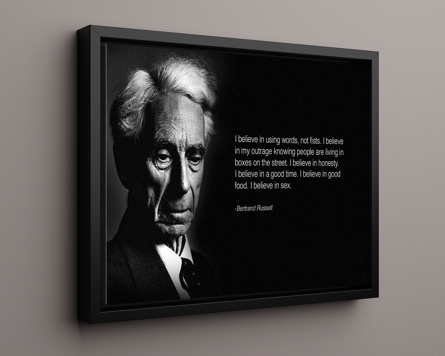Classic Quotes - Bertrand Russell - Believe in words not fists