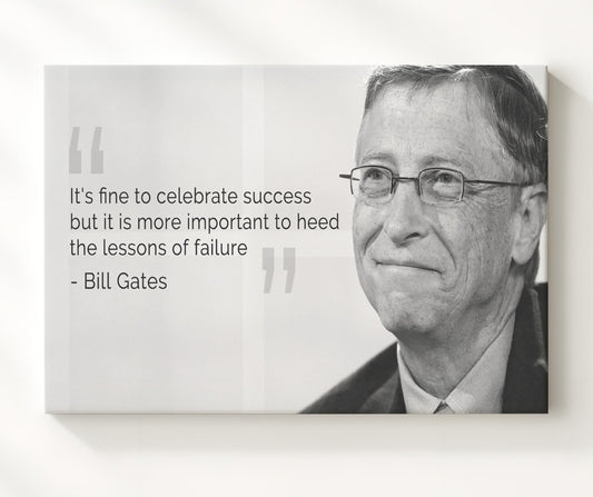 Bill Gates Lessons of failure Quote Print 8x10 Beveled Frame quote wall art print
