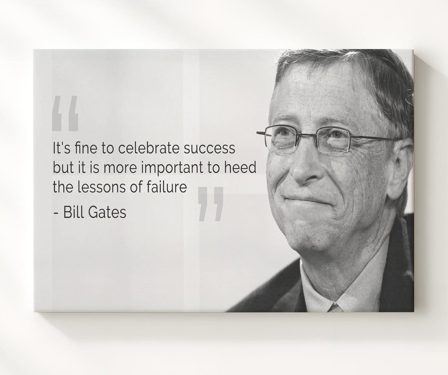 Bill Gates Lessons of failure Quote Print 20x24 Canvas quote wall art print