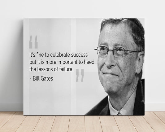 Classic Quotes Poster - Bill Gates - Lessons of failure