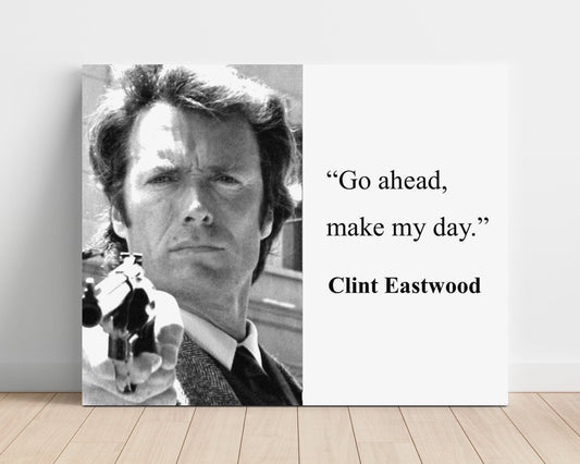 Classic Quotes Poster - Clint Eastwood - Make my day
