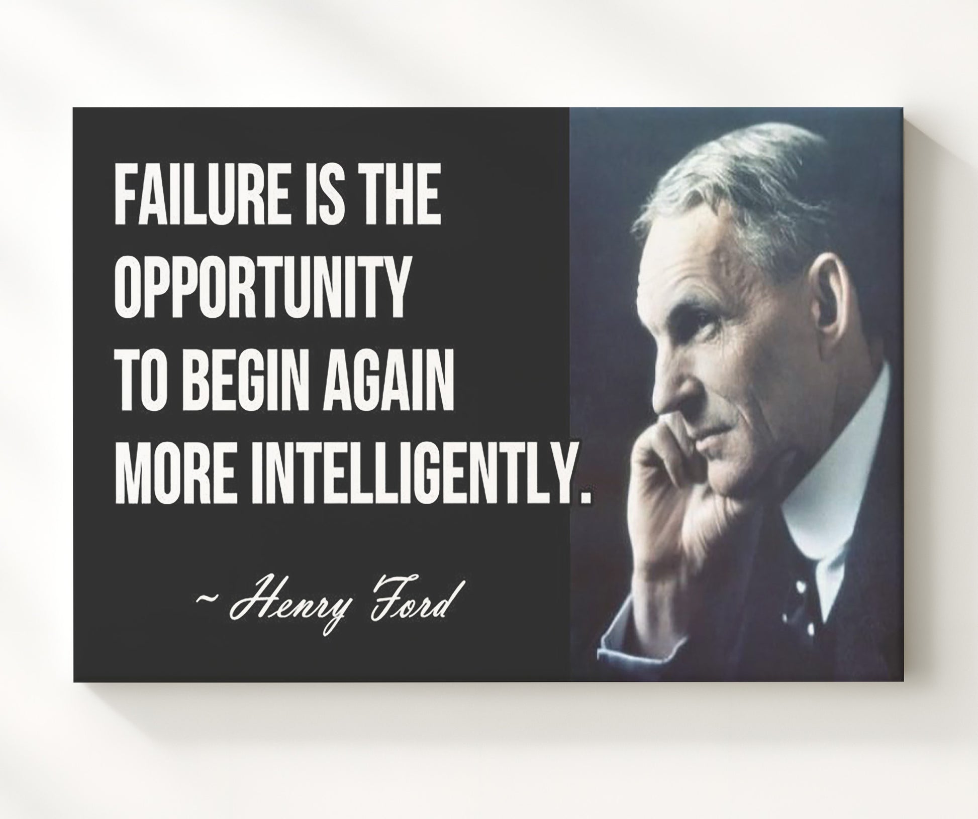 Henry Ford Smarter restarts Quote Print 20x24 Canvas quote wall art print