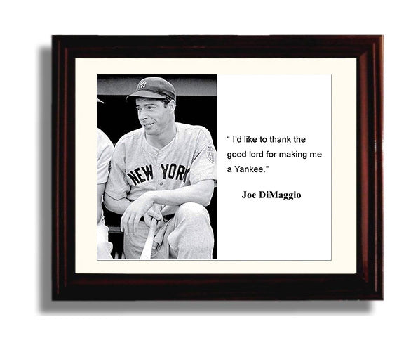 Classic Quotes - Joe DiMaggio - Thankful Yankee