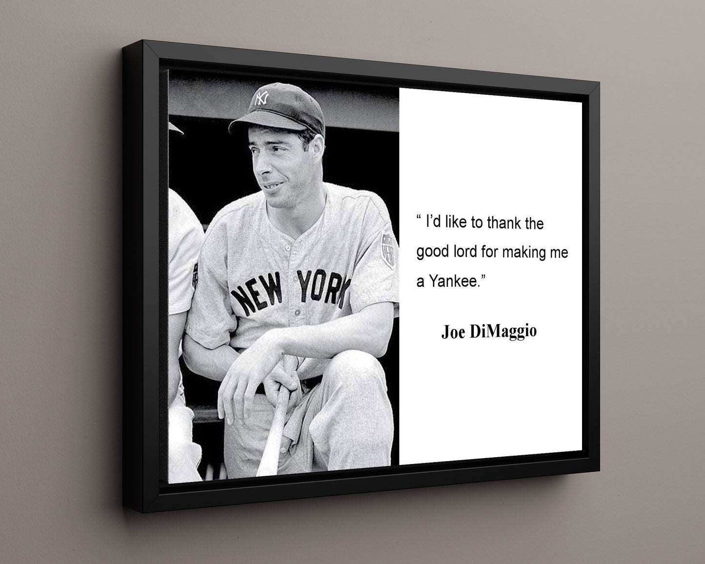 Classic Quotes - Joe DiMaggio - Thankful Yankee
