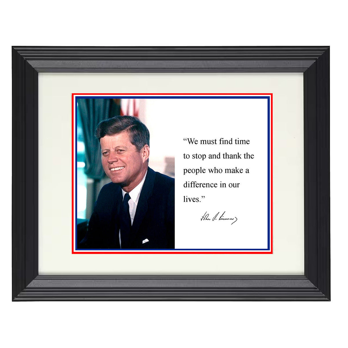 John F. Kennedy Gratitude matters Quote Print 16x20 Unframed Print quote wall art print