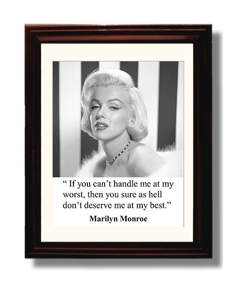 Classic Quotes - Marilyn Monroe - Glam Attitude - Handle Me at My Worst