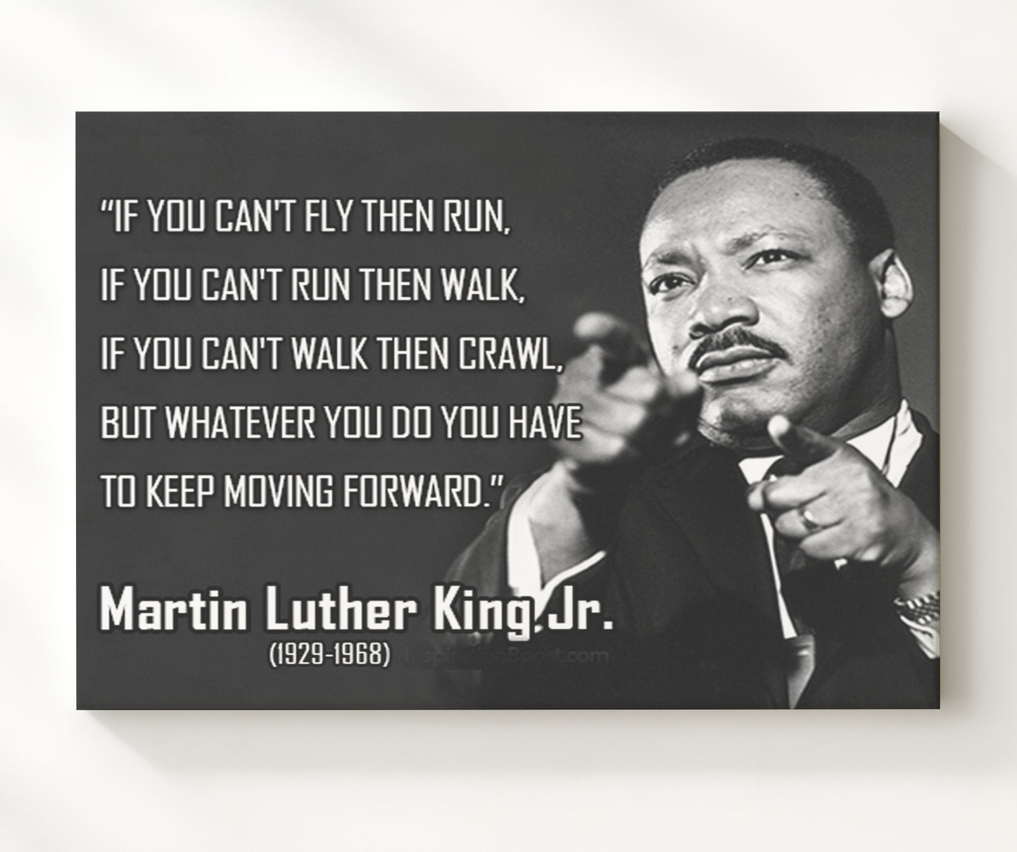 Martin Luther King Jr Keep moving forward Quote Print 20x24 Canvas quote wall art print