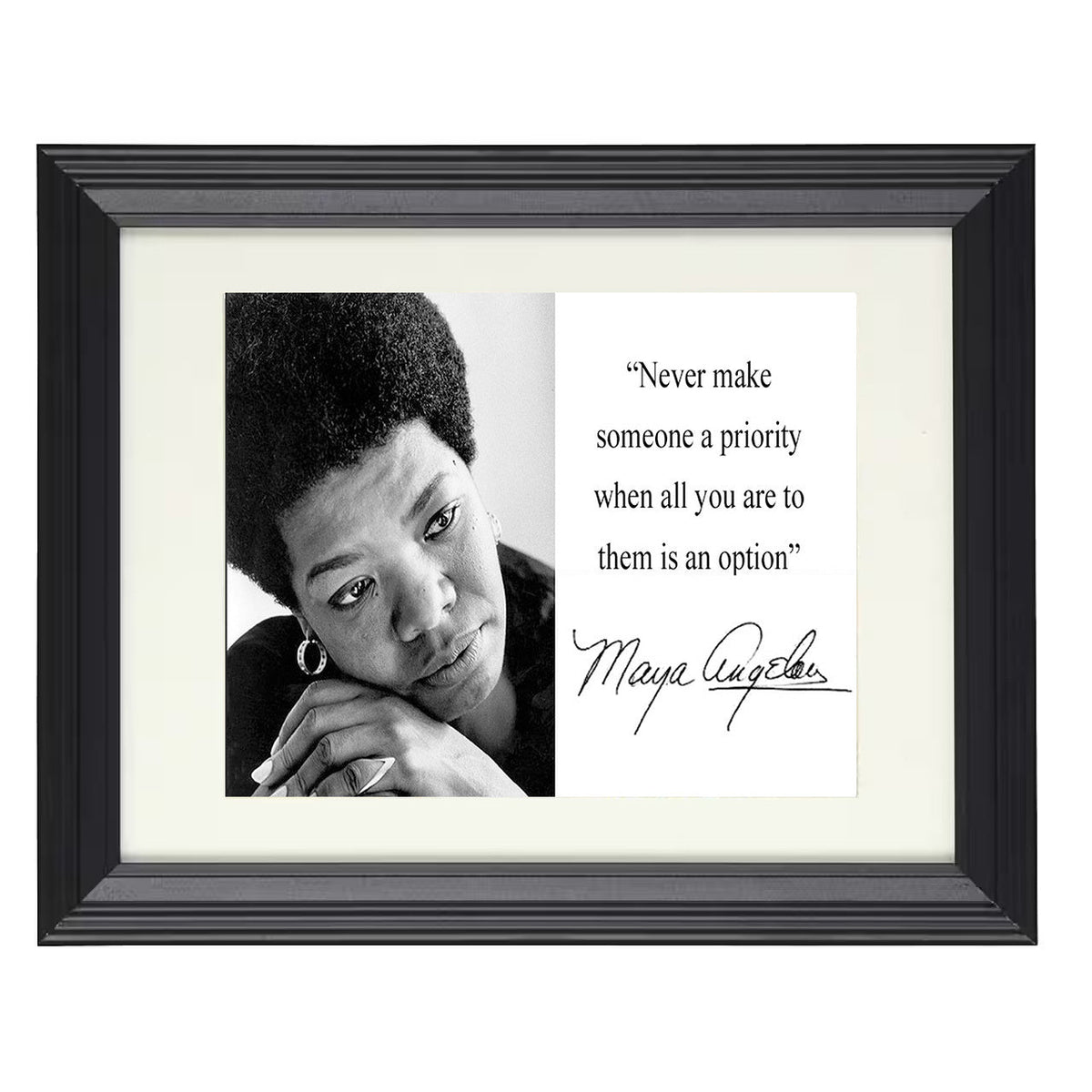 Maya Angelou Never just an option Quote Print 16x20 Unframed Print quote wall art print