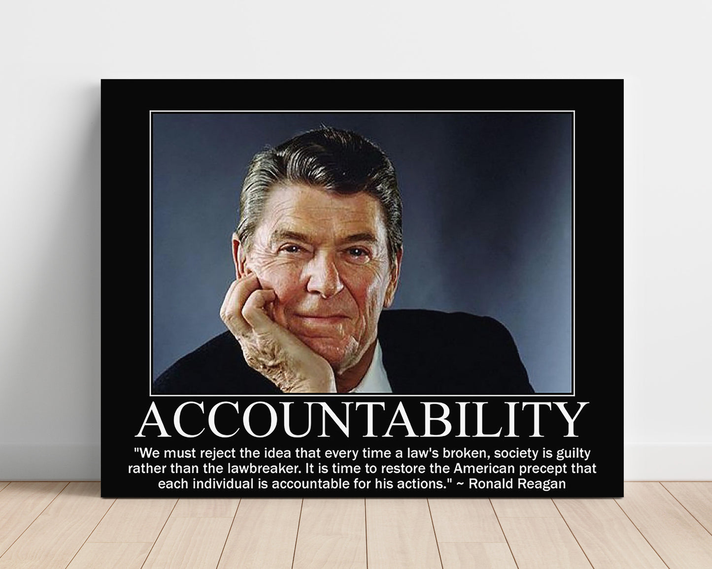 Ronald Reagan Accountability matters Quote Print 16x20 Unframed Print quote wall art print