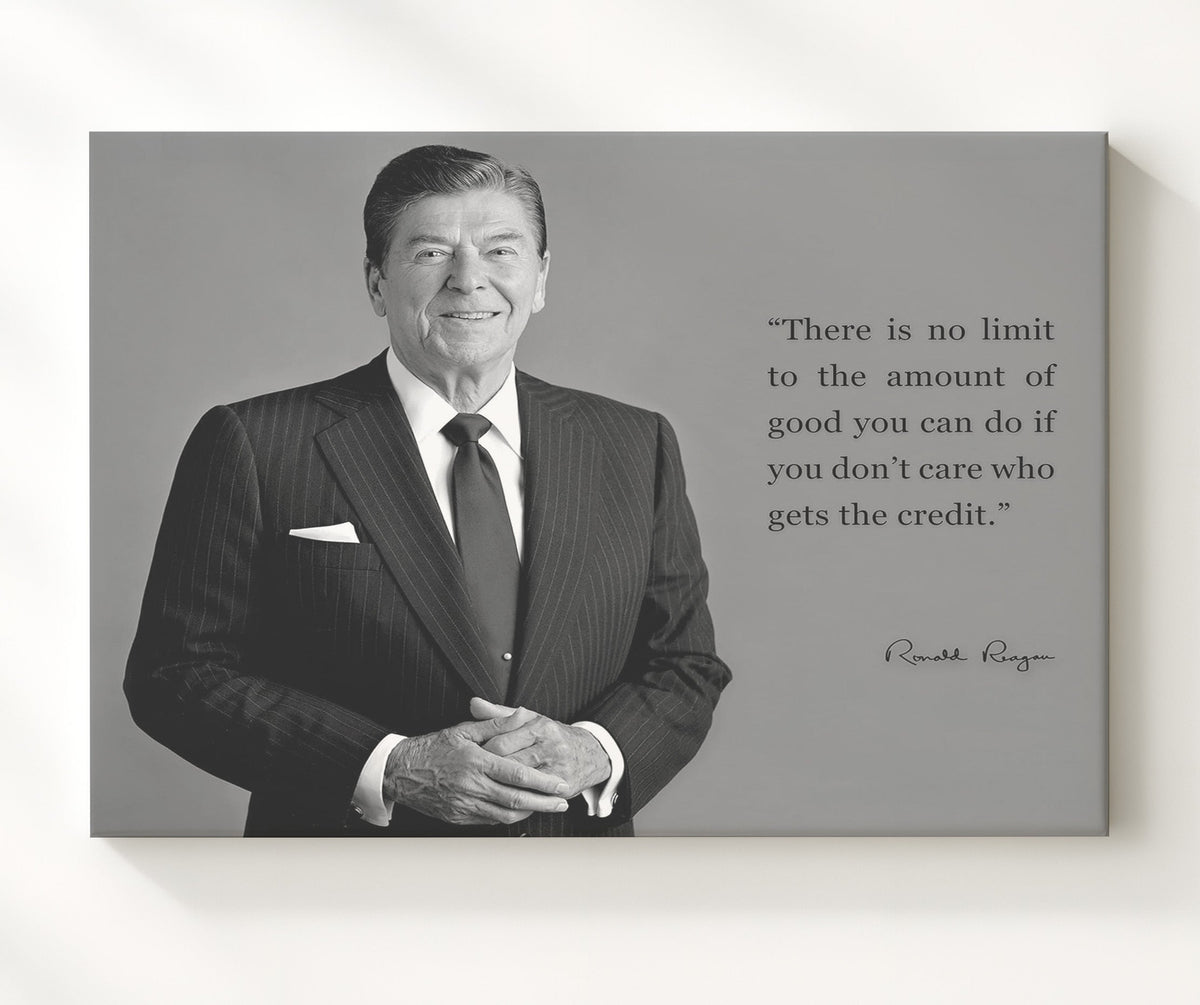 Ronald Reagan Deeds not credits Quote Print 8x10 Beveled Frame quote wall art print