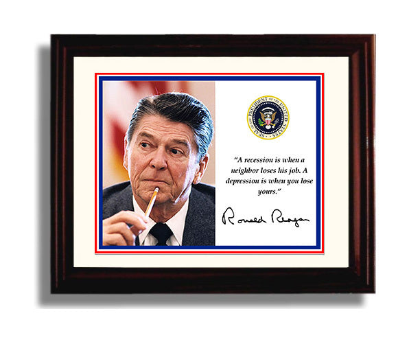 Classic Quotes - Ronald Reagan - Recession humor with a punch