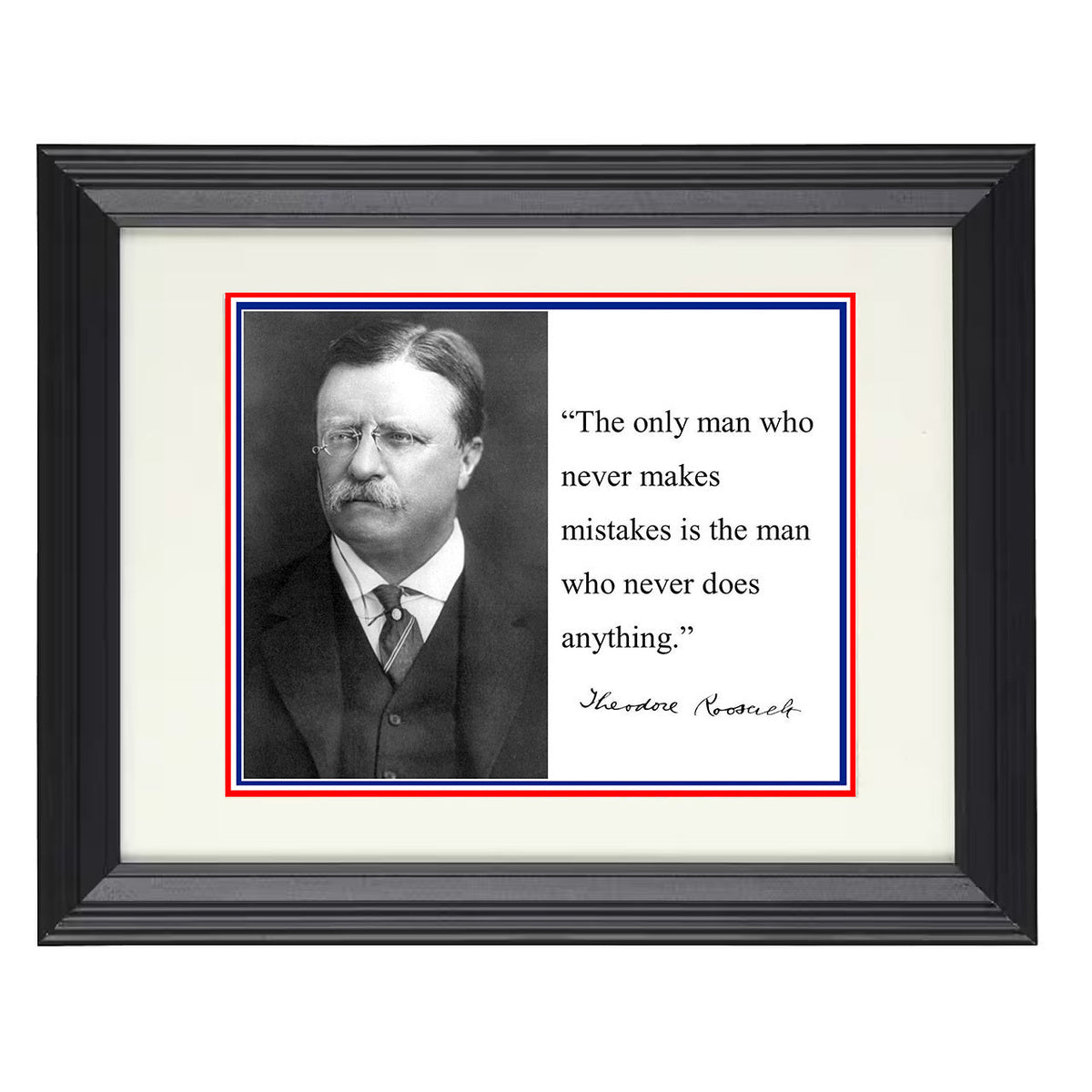 Theodore Roosevelt Mistakes prove action Quote Print 16x20 Unframed Print quote wall art print