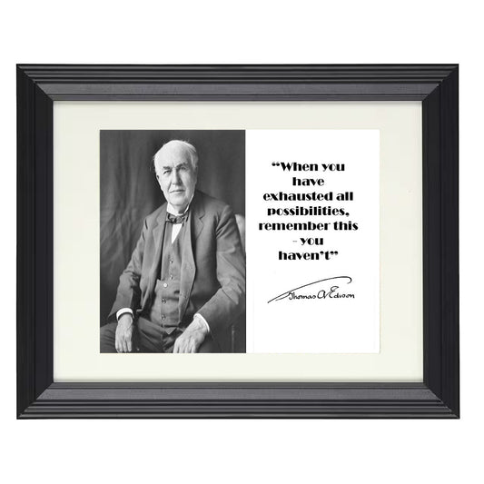 Thomas Edison Possibilities never end Quote Print 16x20 Unframed Print quote wall art print