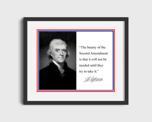 Classic Quotes - Thomas Jefferson - Second Amendment shield