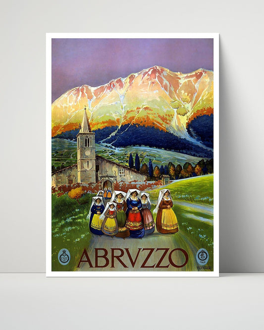 Classic Travel Unframed Poster -  Abruzzo - Women in Traditional Dress