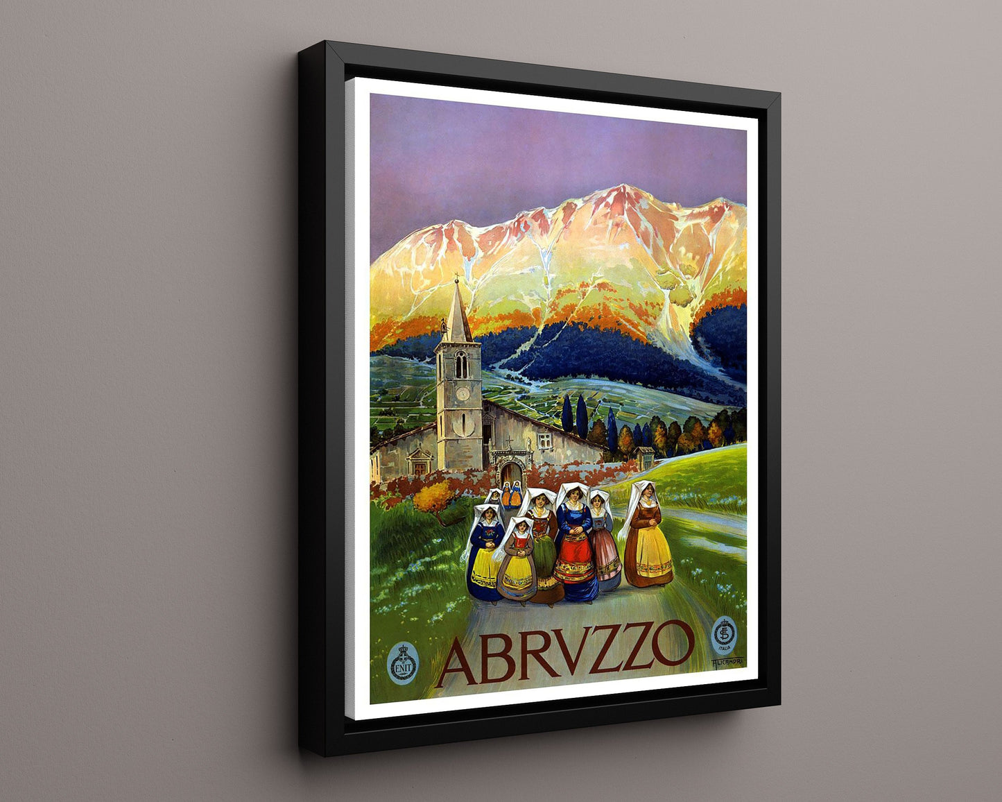 Classic Travel Poster - Abruzzo - Women in Traditional Dress