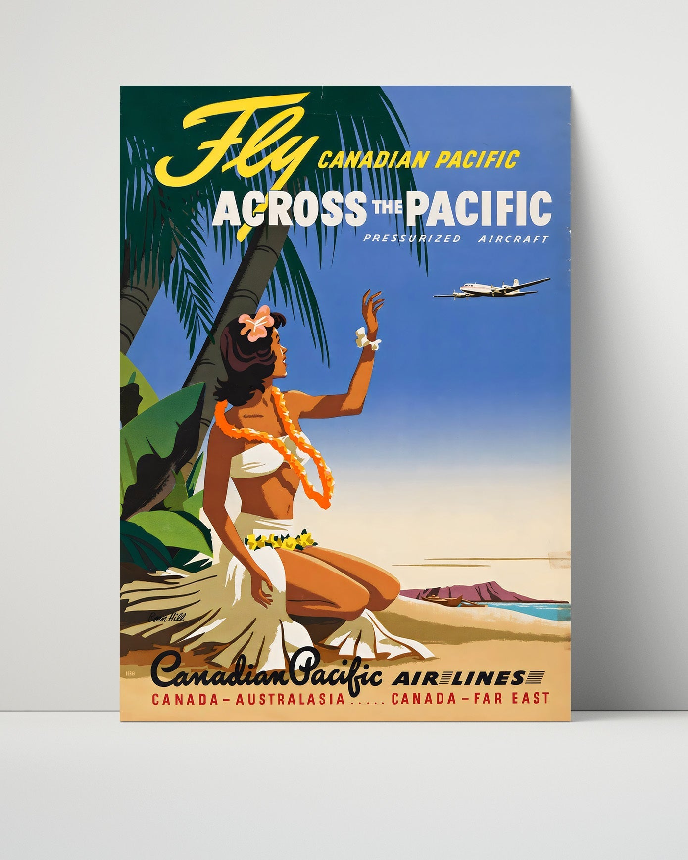 Classic Travel Poster - Across the Pacific - Canadian Pacific Airlines