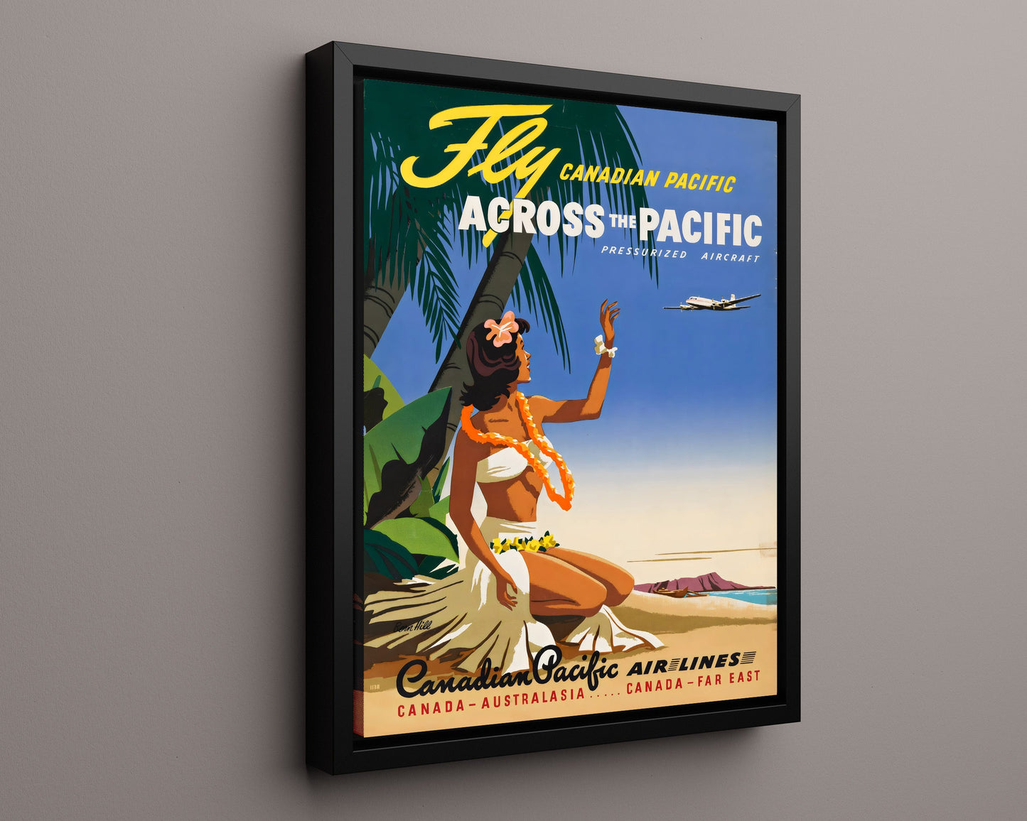 Classic Travel Poster - Across the Pacific - Canadian Pacific Airlines