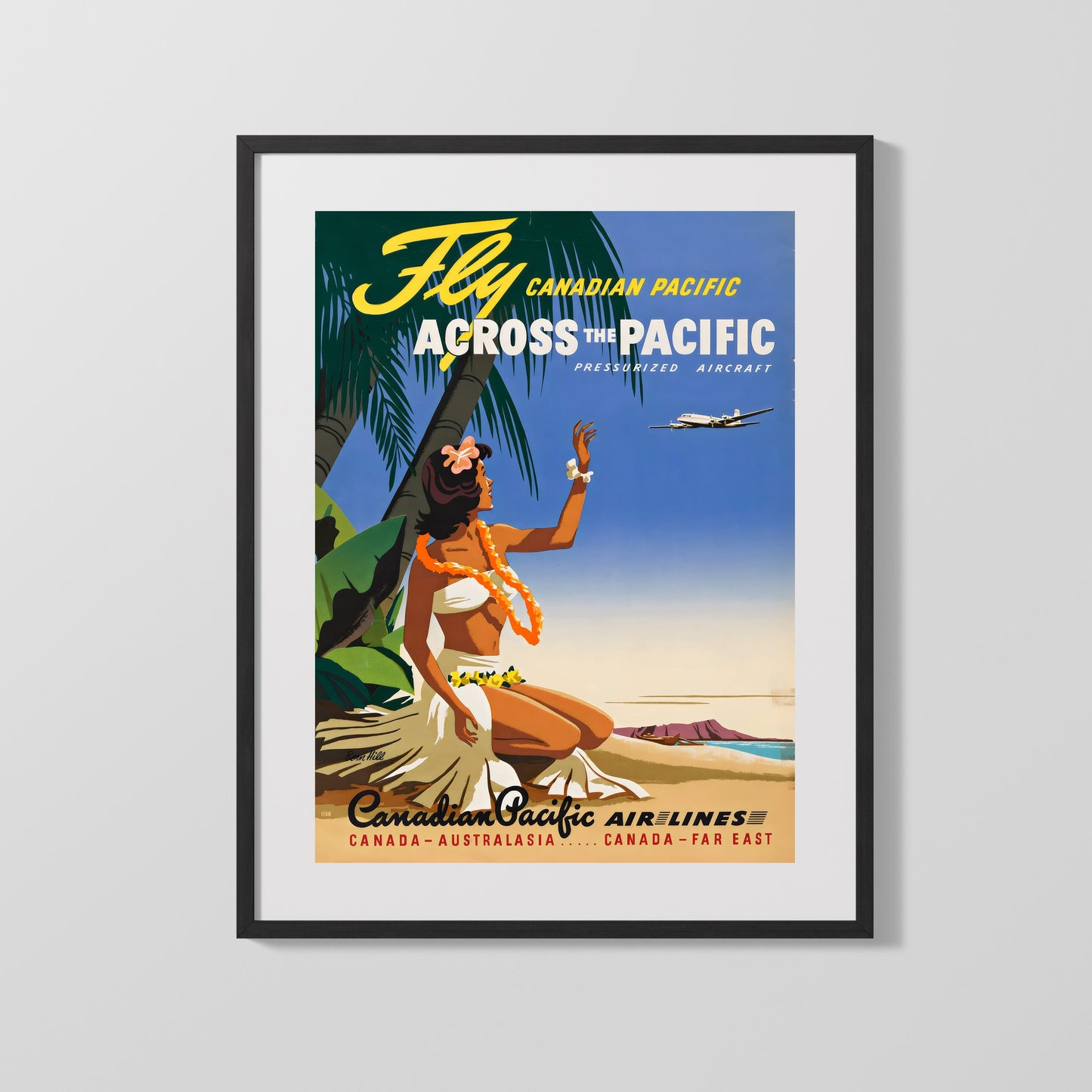Classic Travel Poster - Across the Pacific - Canadian Pacific Airlines