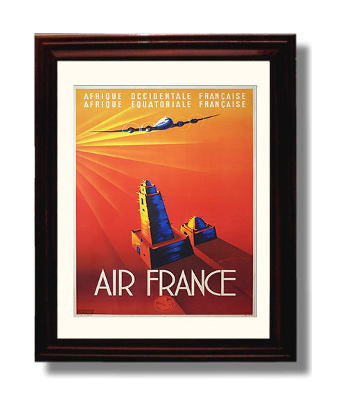 Africa Air France French Colonies travel poster wall art 8x10 Canvas