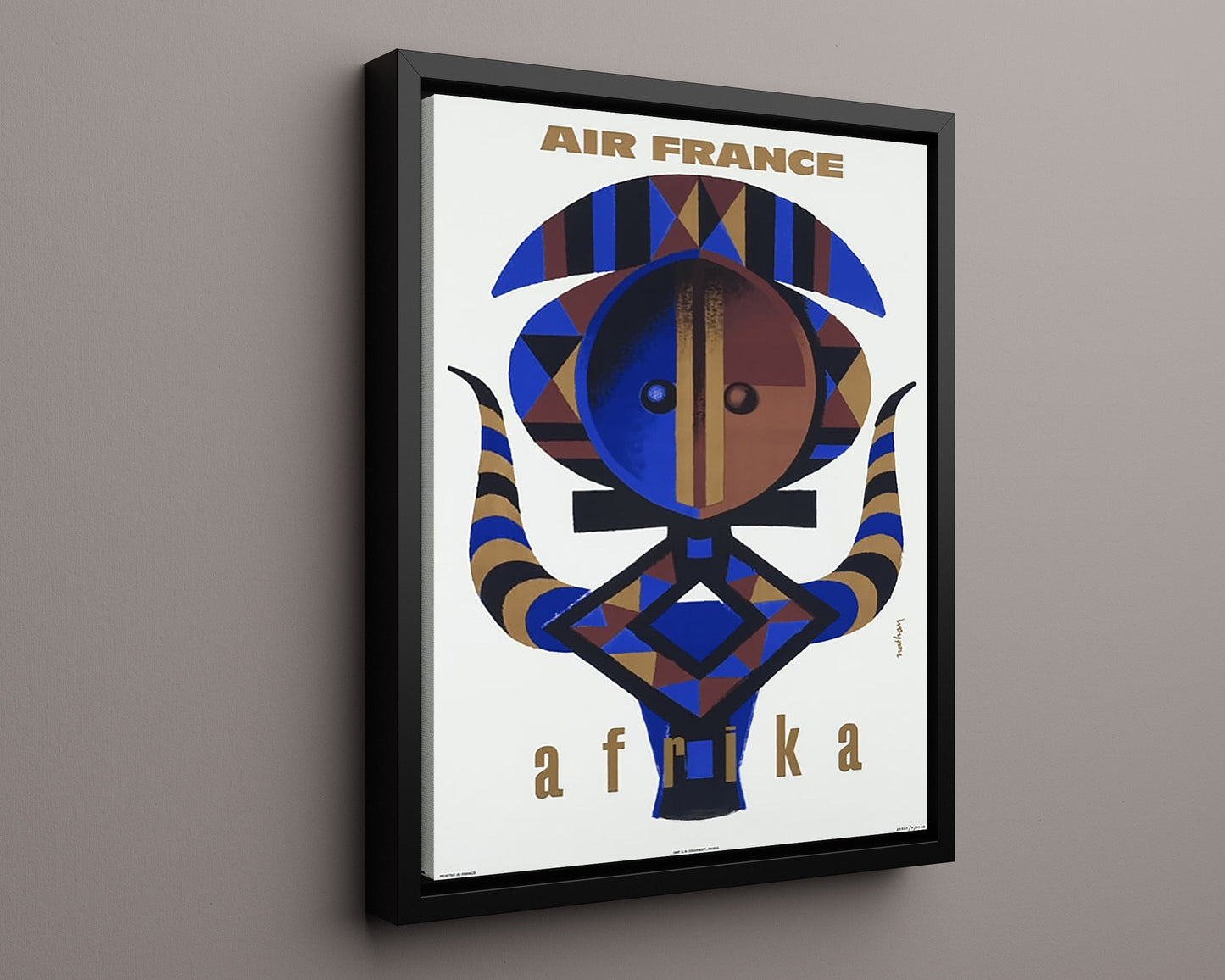 Classic Travel Poster - Africa - Air France Tribal Mask