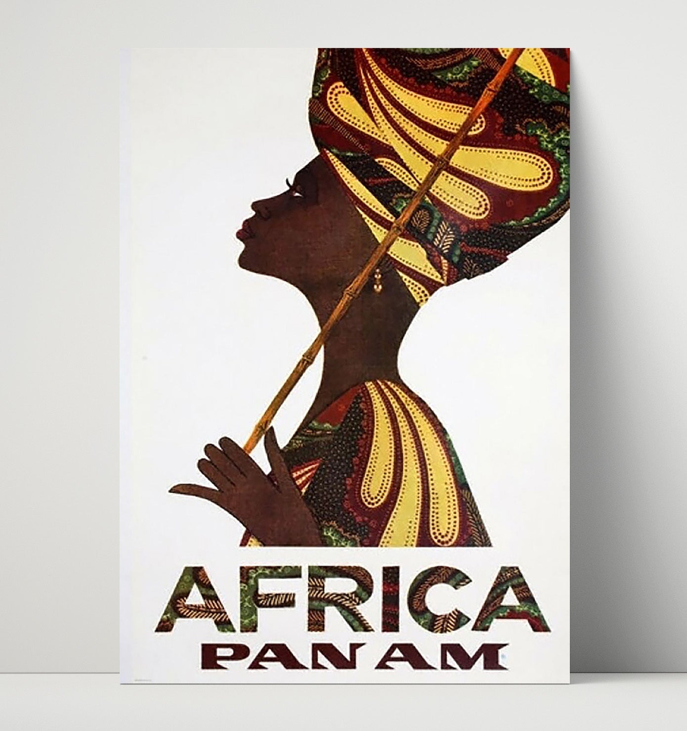 Africa Pan Am Vintage Travel Print 16x20 Unframed Print travel wall art print