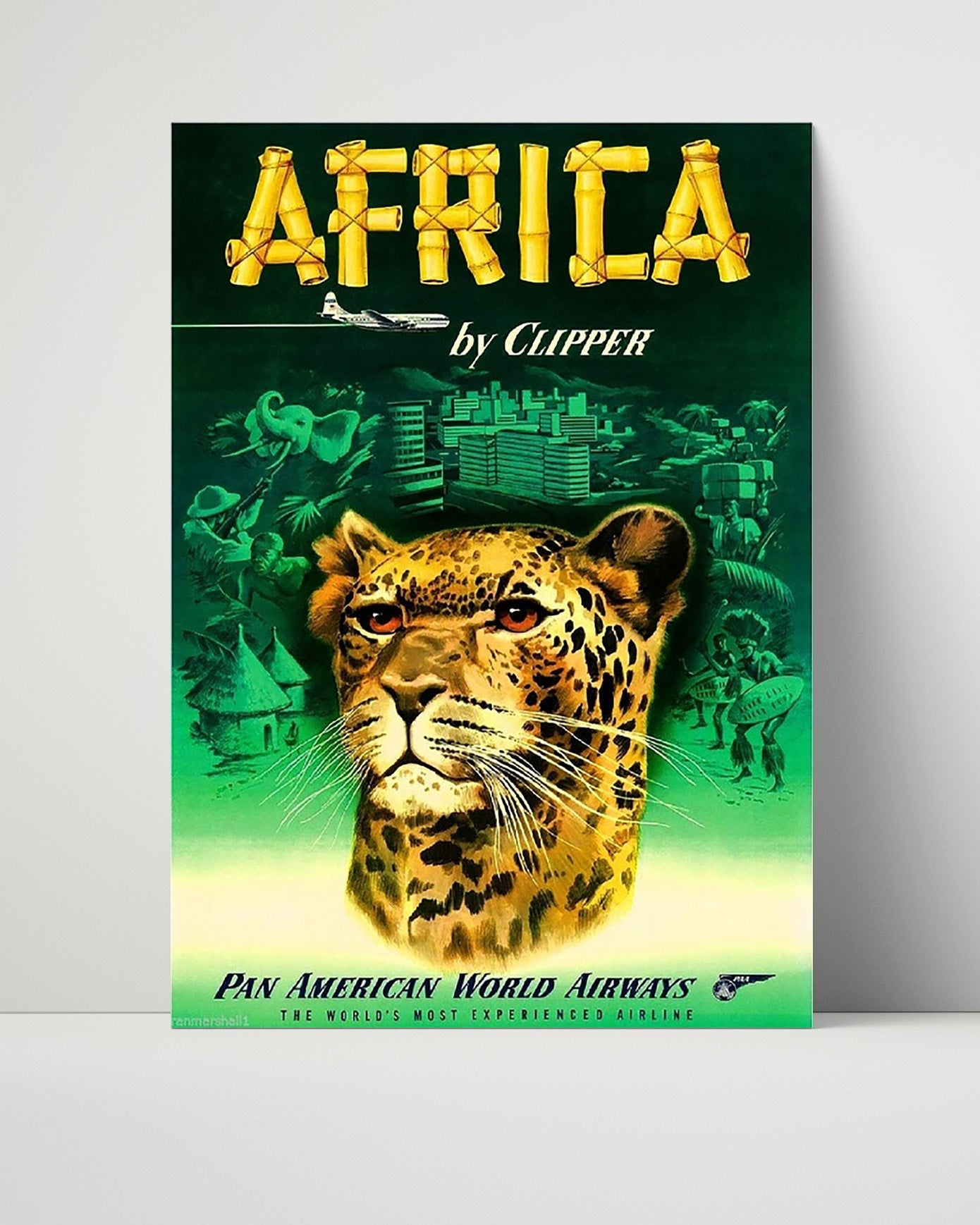 Classic Travel Unframed Poster -  Africa - Pan Am